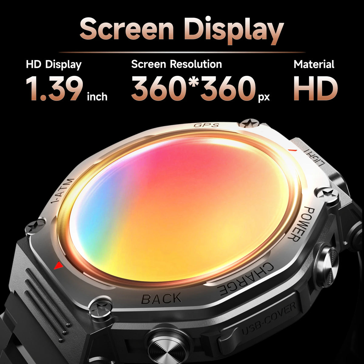 2025 New GPS Smartwatch for Android/IOS Voice Assistant 1200mAh Large Battery Wireless Call Strong Flashlight Sport Watch for Me Vue