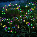 Solar Powered Dandelion Firework Stake Lights, LED Swaying Garden Lights, Waterproof Landscape Lamp for Lawn Patio Yard Decor Vue Colorful 1PC6Head No plug