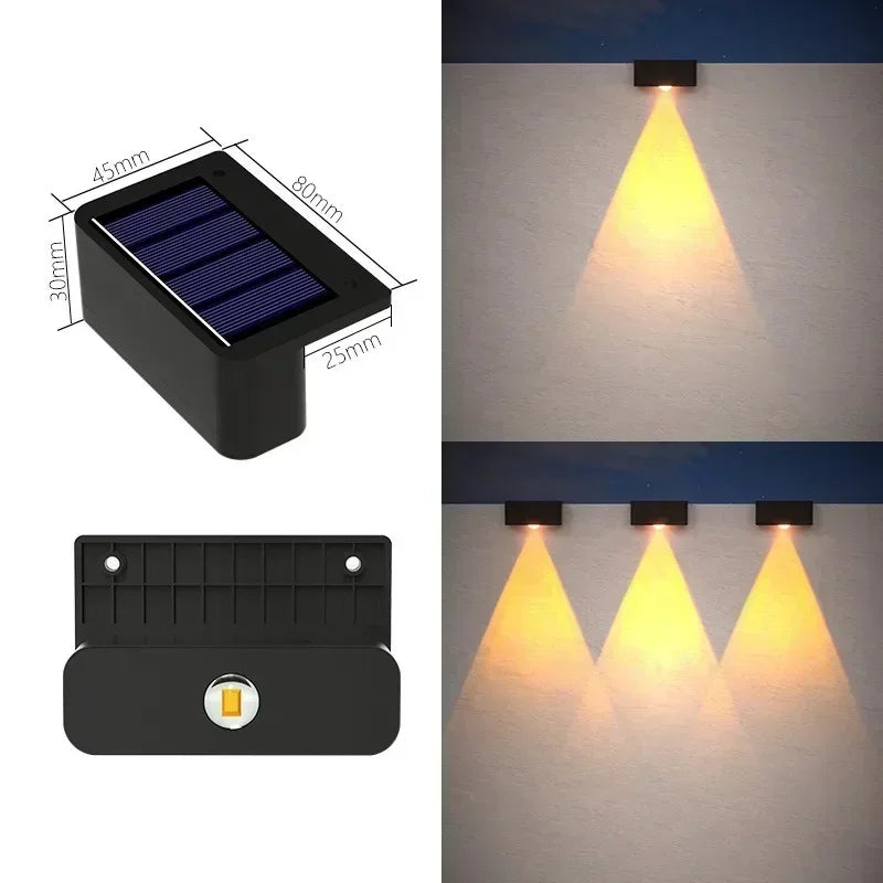 1-5PCS Solar Butterfly Wall Light IP65 Waterproof Modern Accent Lamp for Outdoor Stair Hallway Patio Balcony Garden Fence Vue Warm-1LED-1PC