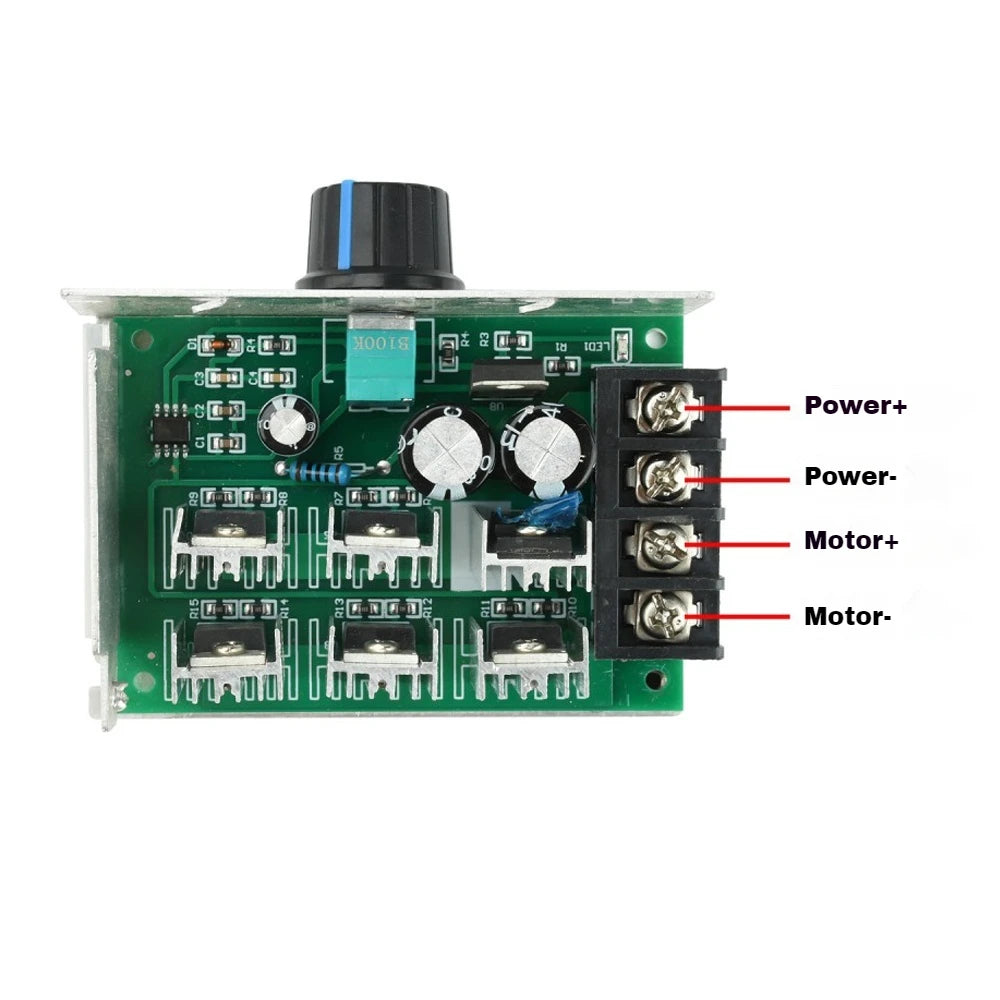 DC9-55V PWM DC Motor Speed Controller 40A 2000W Hig-power Brushed Motor Speed Regulator 0-100 Speed Adjustable Control Module Vue Default Title