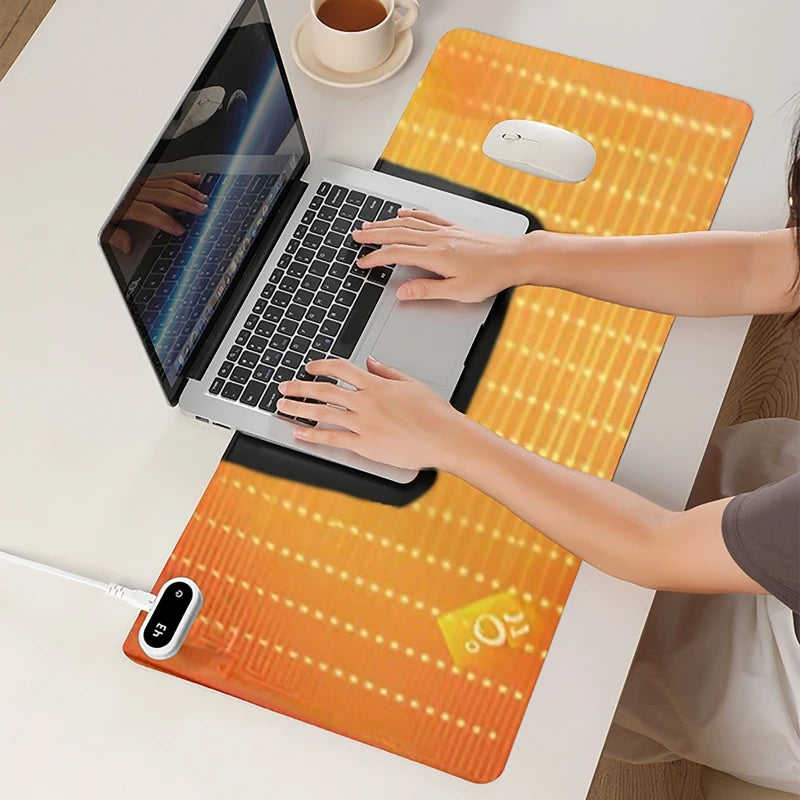 Heated Mouse Pad Desk Warmer | 5-Level Touch Control LED Heated Mouse Pad Vue