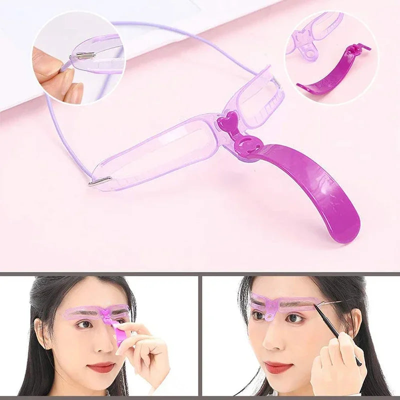 vvocci Eyebrow Mold Beginner 8Pcs 3D Eye Guide Card Modified Brow Reusable Eyebrow Stencil PVC Thrush Template Makeup Tools Vue