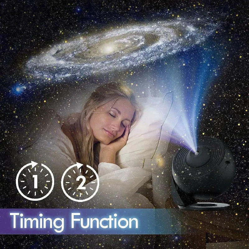 LED Night Light Galaxy Projector Starry Sky Projector 360° Rotate Planetarium Night Lamp For Room Decorative Children Kids Gift Vue
