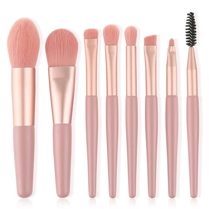 8Pcs Makeup Brush Set Makeup Concealer Brush Blush Loose Powder Brush Eye Shadow Highlighter Foundation Brush Beauty Tools Vue 01