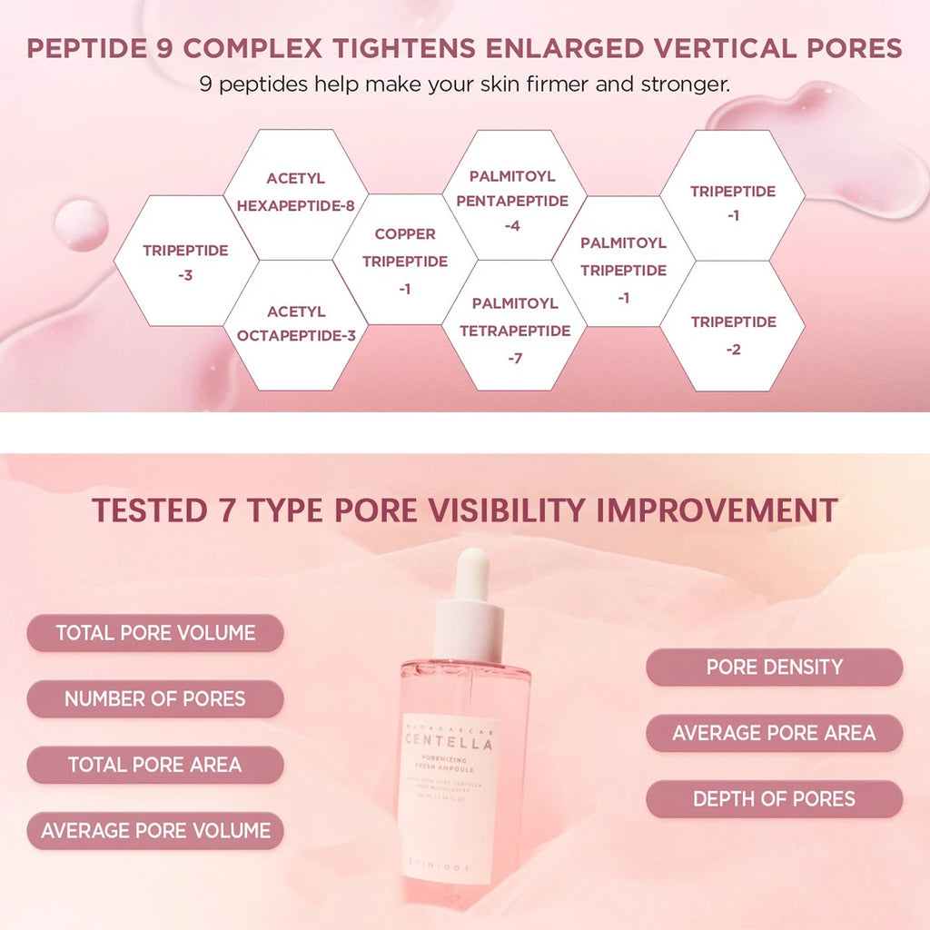 SKIN1004 Madagascar Centella Poremizing Fresh Ampoule,Oil-Balancing,Non-Sticky,Pore-Appearance Care,K-Beauty,Korean Makeup Vue
