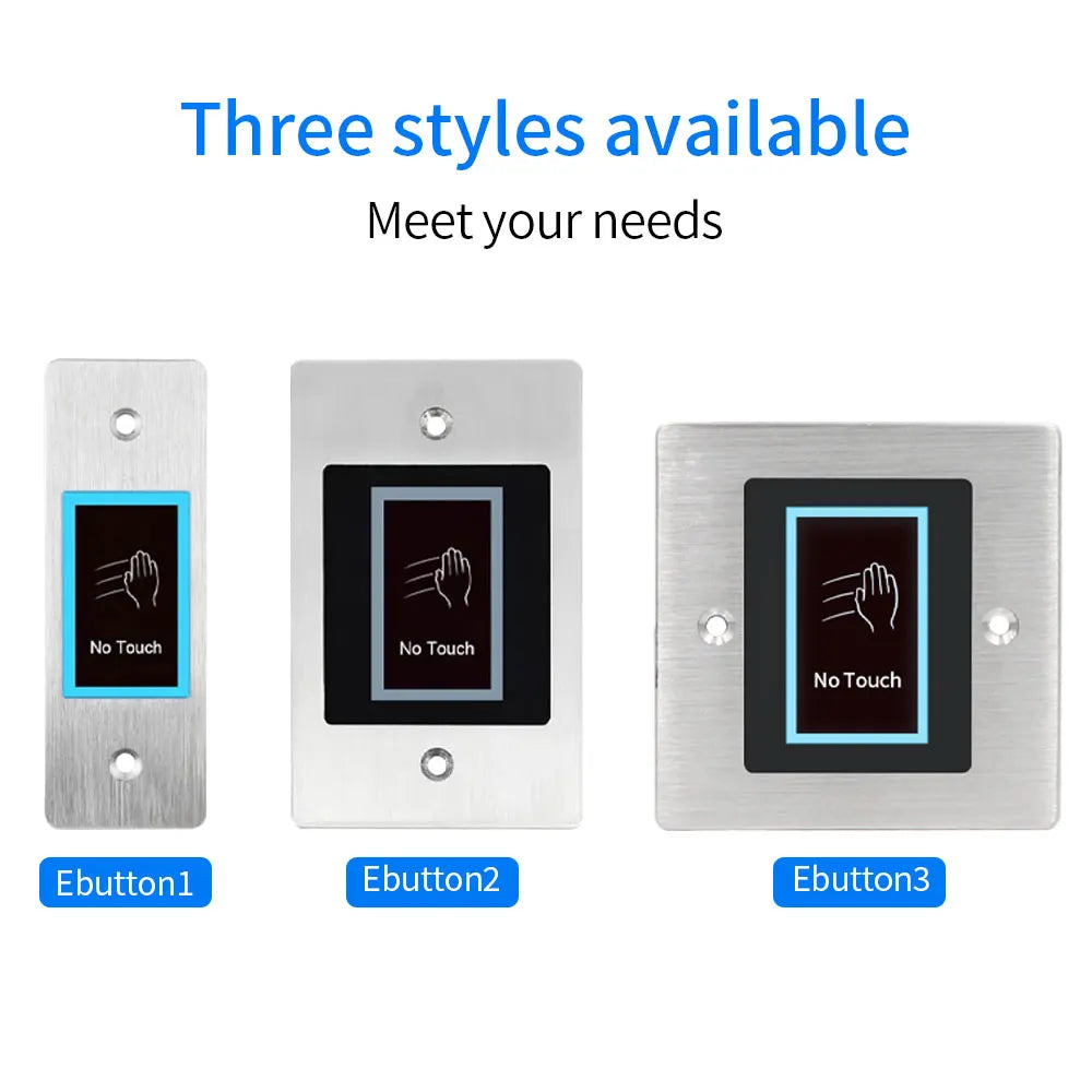 Waterproof 10-24V Touchless Door Access Control Electronic Lock Release Switch IR Contactless Infrared No Touch Exit Button Vue