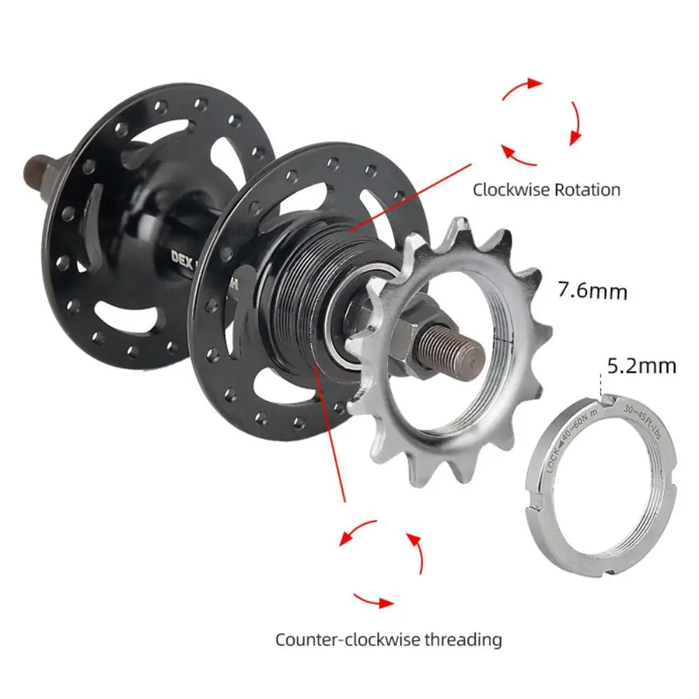 13T 14T 15T 16T 17T 18T Bicycle Freewheel Threaded Lock Rings Hub Locking Bike Wheel Cogs Fixie Track Carbon Steel Vue