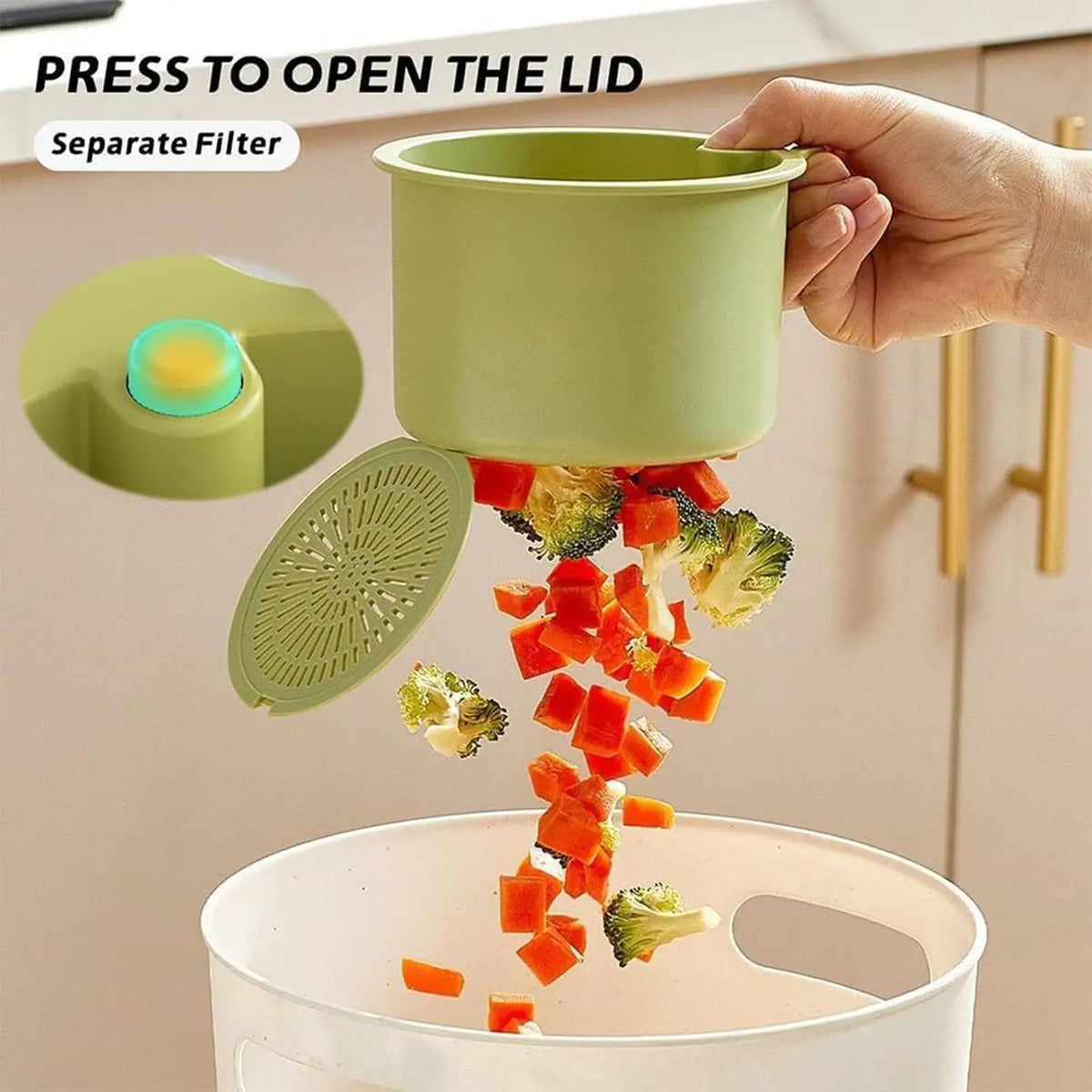 Sink Drain Strainer Basket, Anti-Clog Food Catcher with Hanging Hook, Odor-Resistant Kitchen Sink Filter for Bathroom Laundry Vue