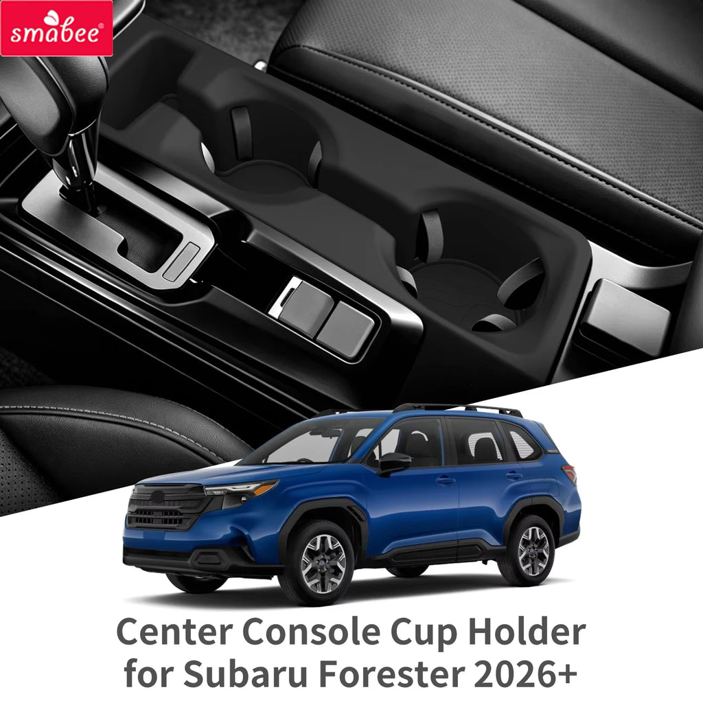 Smabee Left Drive for Subaru Forester 2026+ Central Console Water Cup Holder TPE Drinks Storage Case Car Interior Accessories Vue