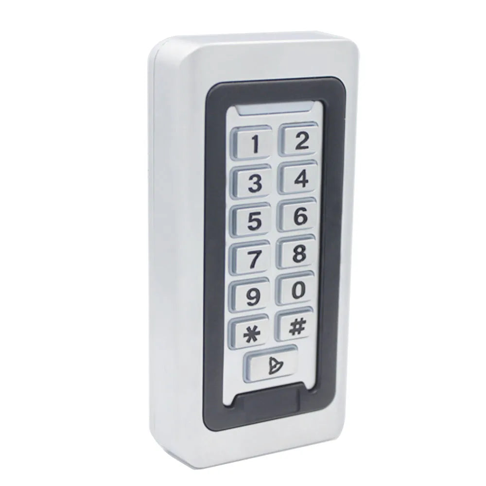 2K Users Metal Keypad Access Control System with RFID/IC Proximity Cards, Outdoor Waterproof Door Security & Entry Keypad EM/MF Vue