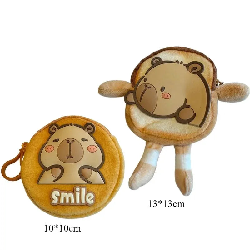 1-10PCS Cute Capybara Student Coin Storage Bag Girls Headphone Data Line Bag Children's Birthday Holiday Gift Photo Props Vue