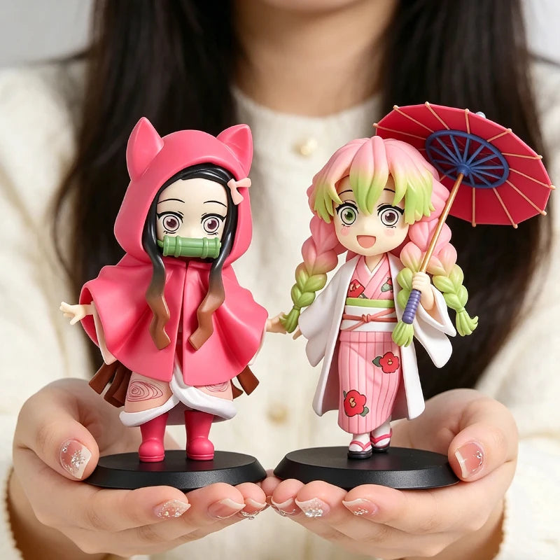 Demon Slayer I LOVE RAINNY DAY Serie Cute Tanjiro Kamado/Nezuko Kamado/Zenitsu Agatsuma Figures Blind Box Doll Action Model Toys Vue