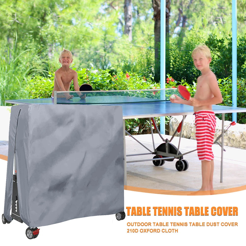 210D Oxford Fabric Ping Pong Table Storage Cover Waterproof Folding Table Tennis Table Cover Dustproof Zipper for Indoor Outdoor Vue