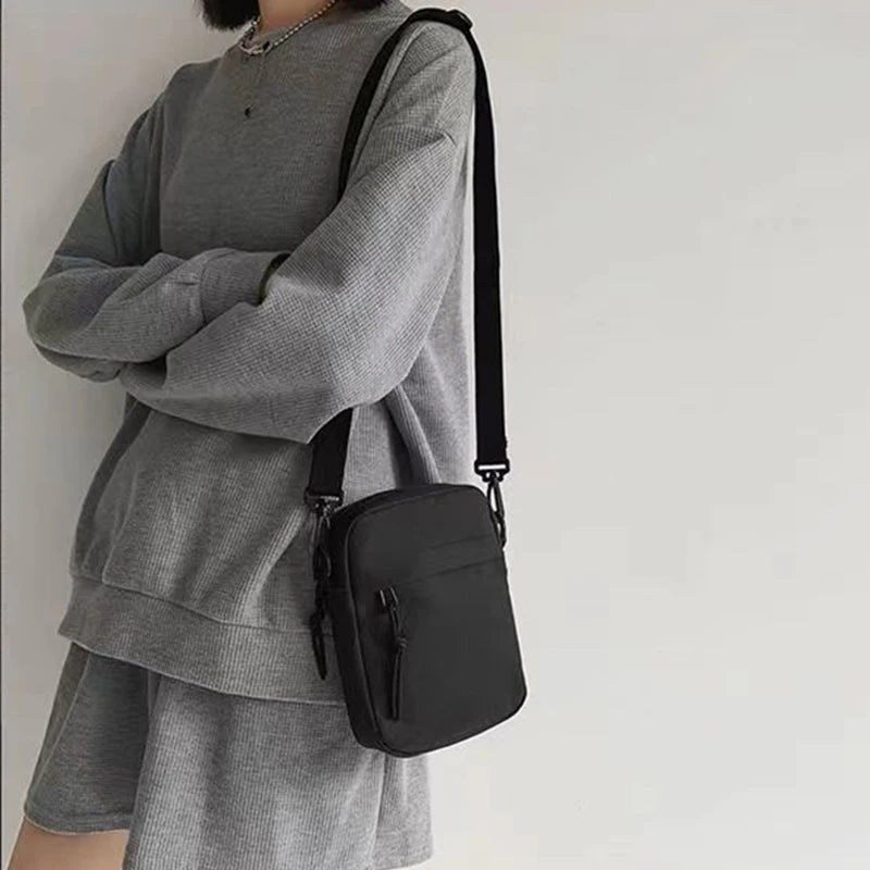 Neutral Shoulder Bag Men Women Small Square Suitable Travel
