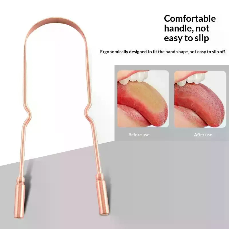Stainless Steel/Pure Copper Tongue Scraper With Storage Box Oral Cleaner Brush Fresh Cleaning Hygiene High Quality Tongue Scrape Vue