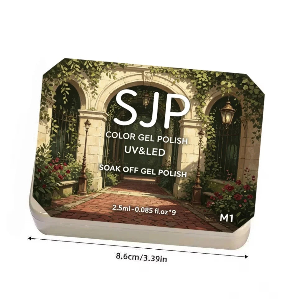 Nine-Grid Solid Gel Nail Polish, DIY Manicure Kit, Perfect Gift, Ideal for Nail Art, Easy-To-Use, Long-Lasting Finish Vue