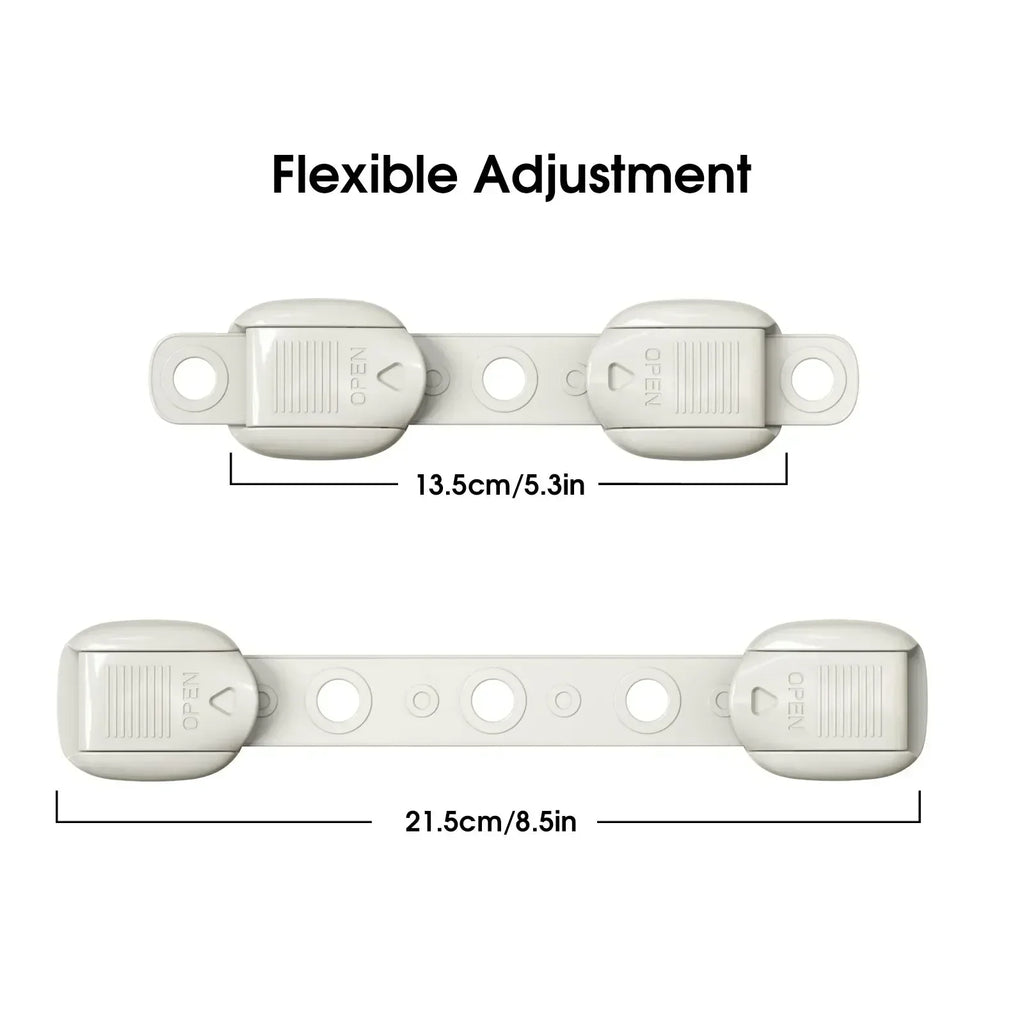 5 PCS Adjustable Multi Latches Baby Safety Locks for Cabinets and Drawers Anti-Pinch Hand Buckle Prevent Accidents Vue