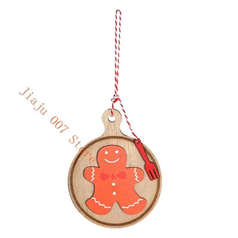 Wooden Christmas Cookie Ornaments – Snowflake, Cottage, Gingerbread Christmas Ornament Vue gd man China Mainland