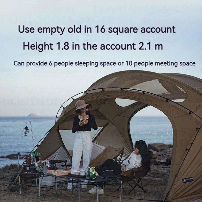 3F UL GEAR Beetle 16 2.0 Tunnel Tent – 6-10 Person, 4 Season Tunnel Camping Tent Vue