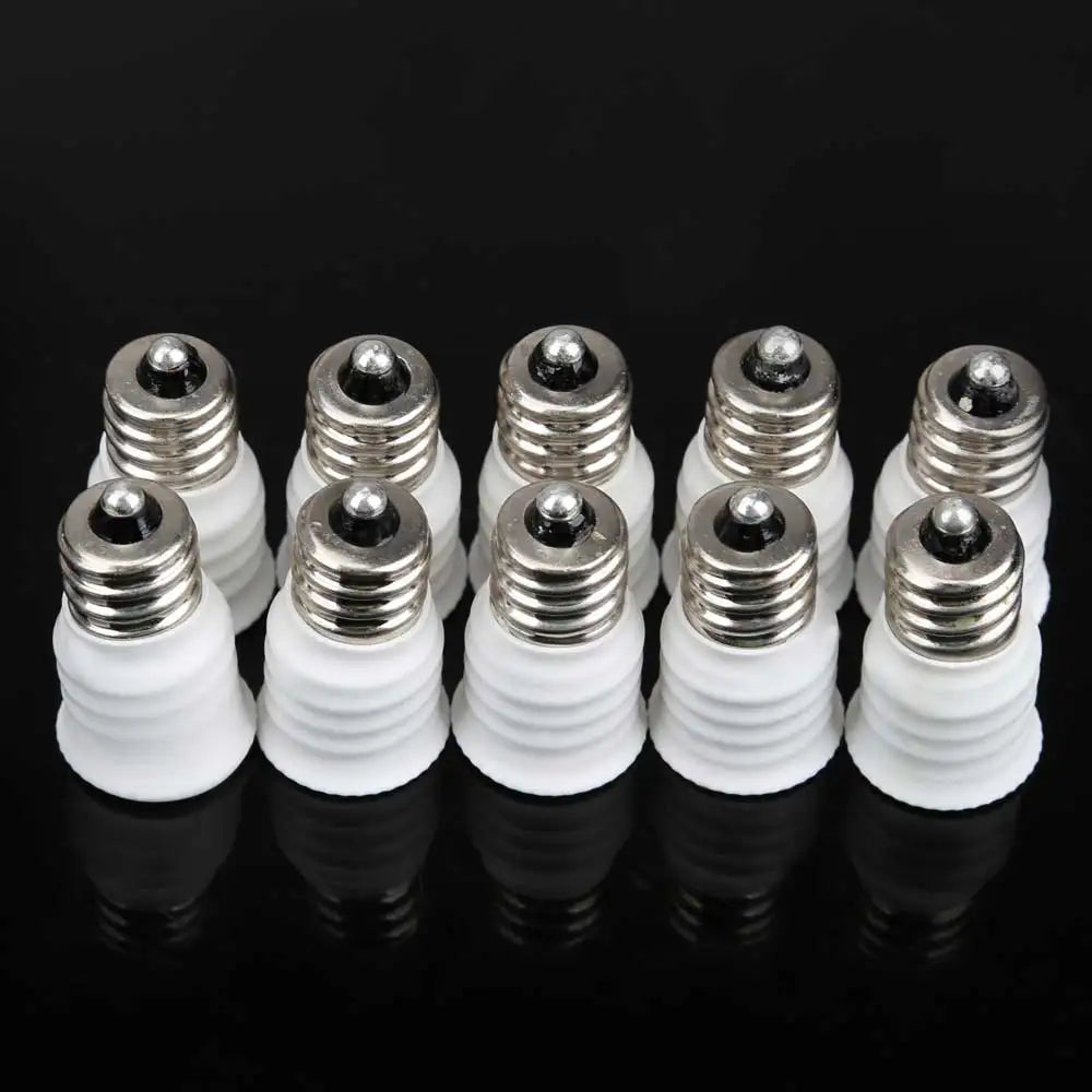 E12 to E14 Lamp Socket Adapter – Flame Retardant Bulb Converter Lamp Socket Adapter Vue 10pcs White China Mainland