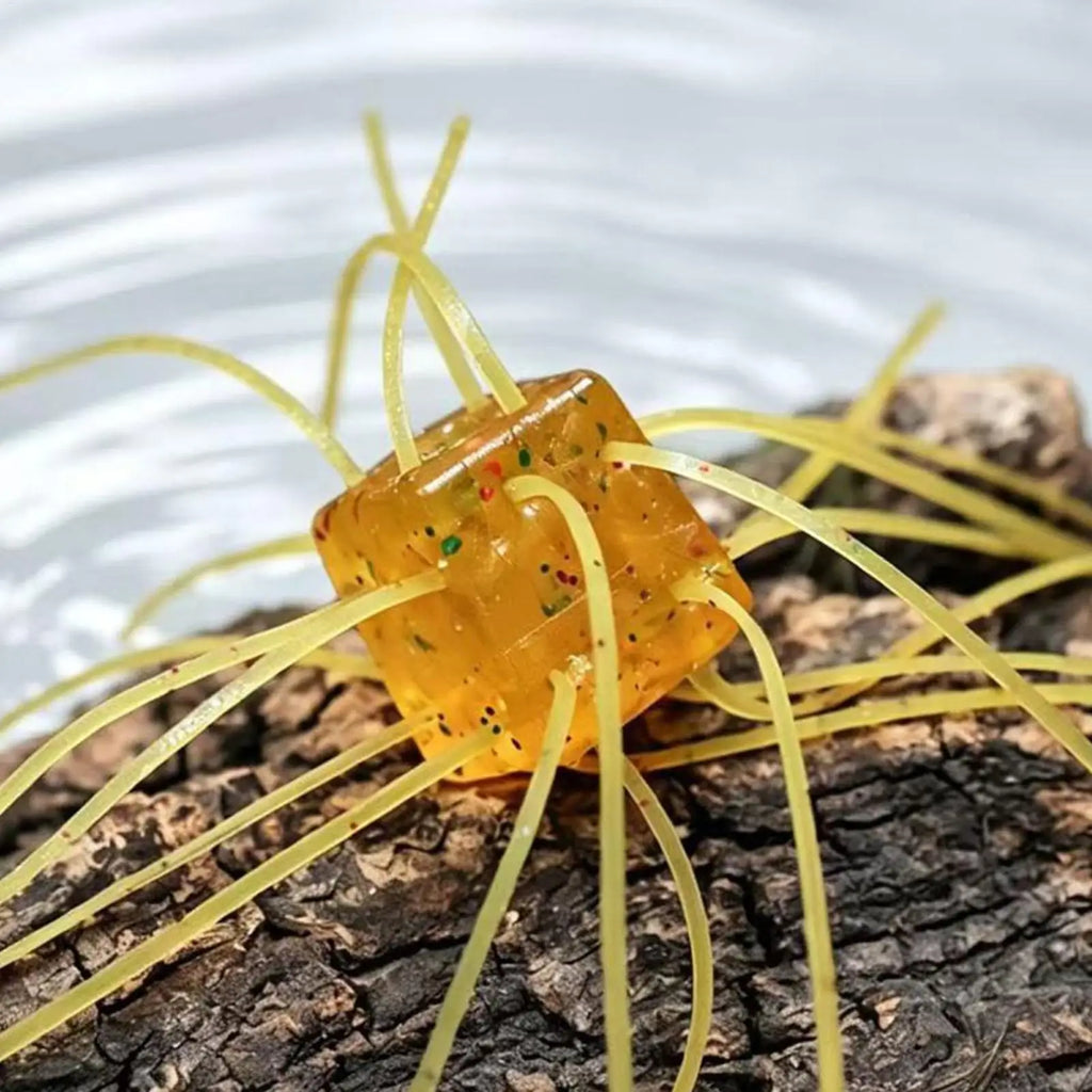 5 Pieces Soft Sea Urchin Lure with Multiple Tentacles Dice Lure Lifelike Sea Urchin for Saltwater Fresh Water River Stream Vue