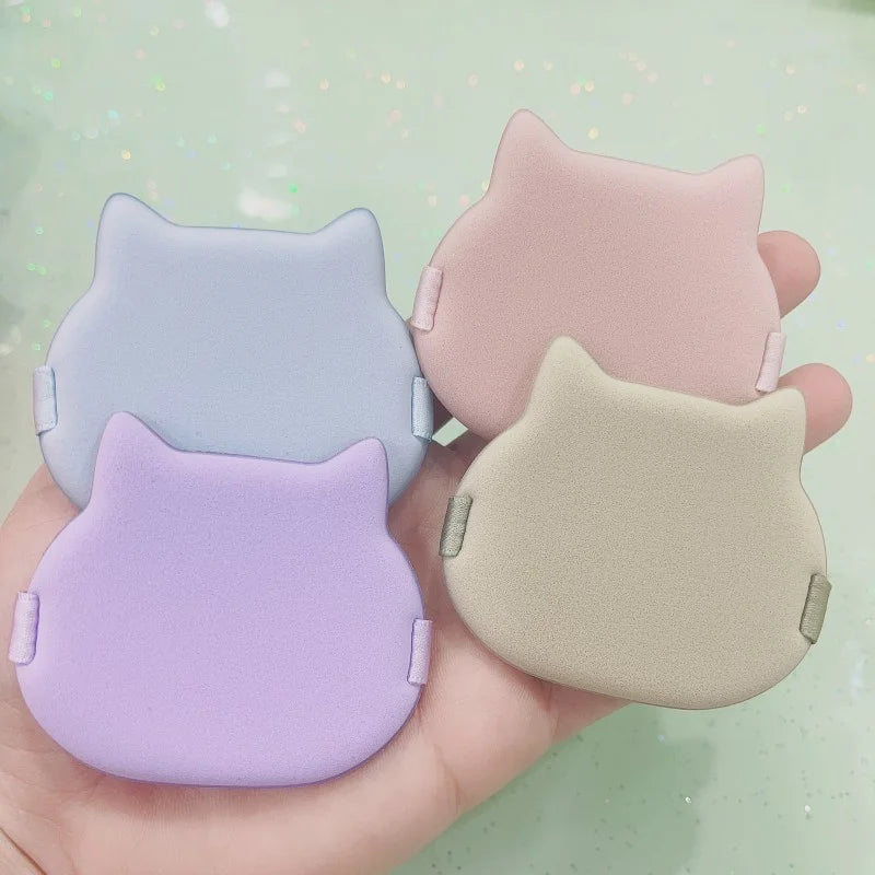 1pc Cute Cat Cosmetic Puff Air Cushion Powder Puff Soft Sponge Makeup Cosmetic Puff Dry Wet Dual-use Foundation Makeup Puffs Vue