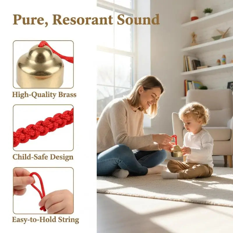 Children Musical Instrument Toy Bells With Strings/Handles Percussion Instrument Vue