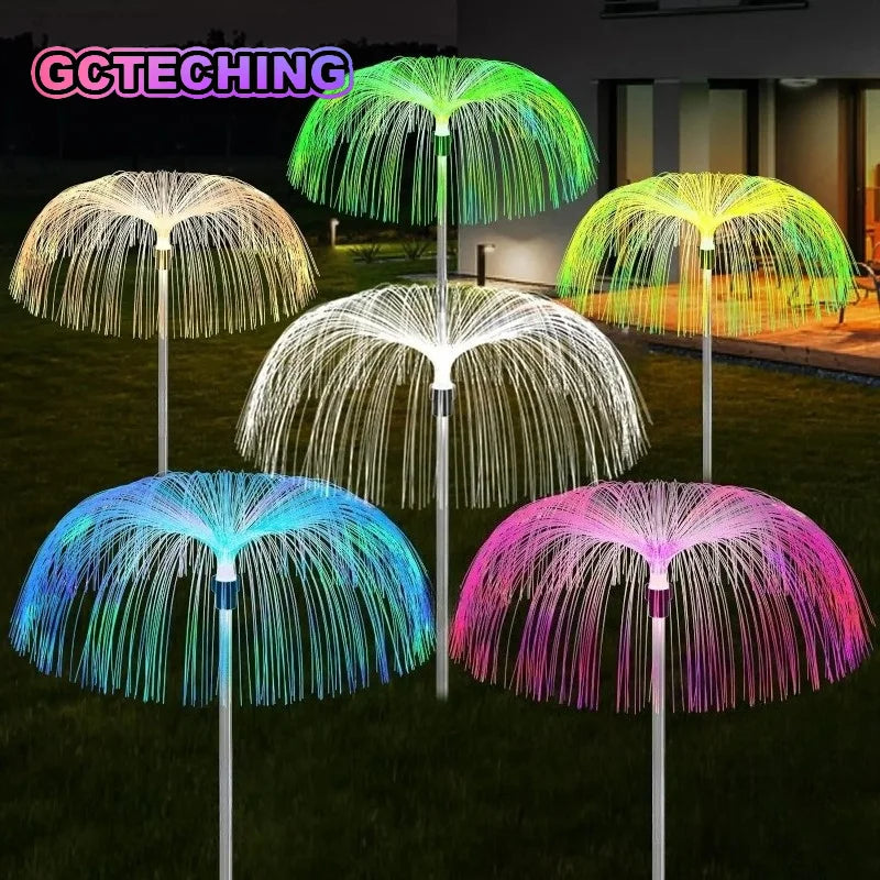 LED Solar Jellyfish Garden Lights Outdoor Waterproof Christmas Ornaments Yard Balcony Lawn Decoration Solar Powered Flowers Lamp Vue