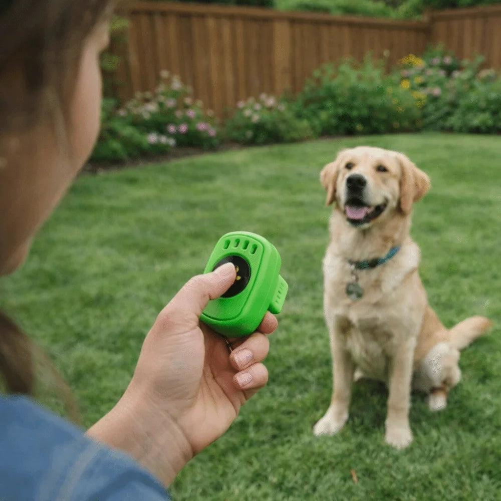 Professional Dog Thumb Training Clickers Lightweight Mini Finger Ring Interactive Sound Clicker No Battery Vue