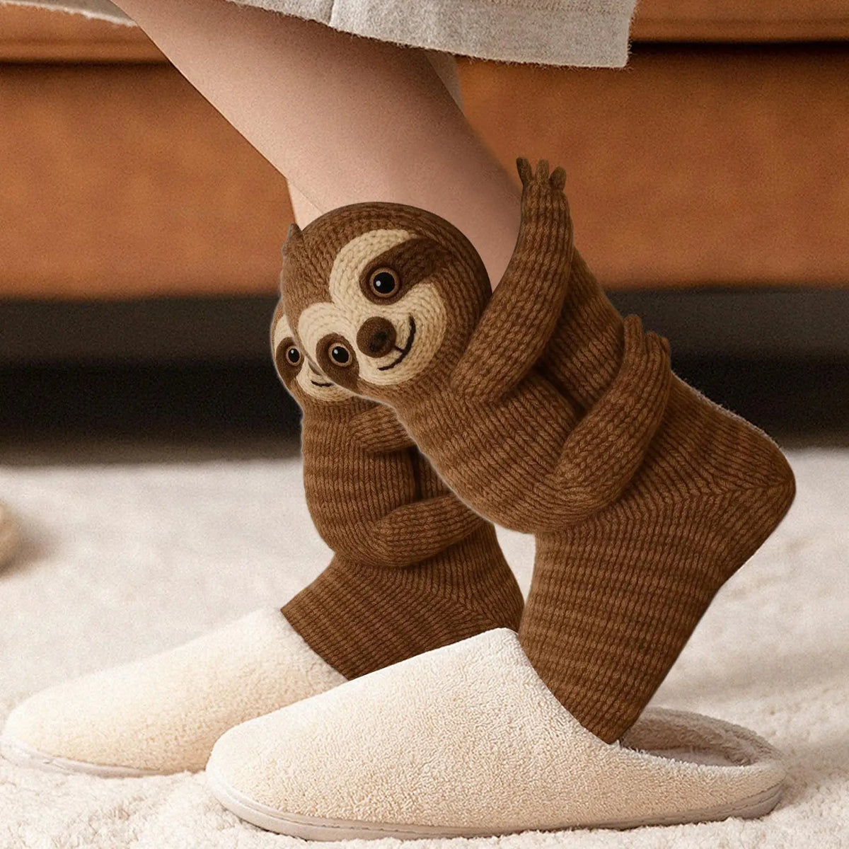 3D Knit Animal Socks Foot Warm Supplies 3D Novelty Knitted Socks for Women Kid Adult Winter Fall Christmas Birthday Indoor Home Vue