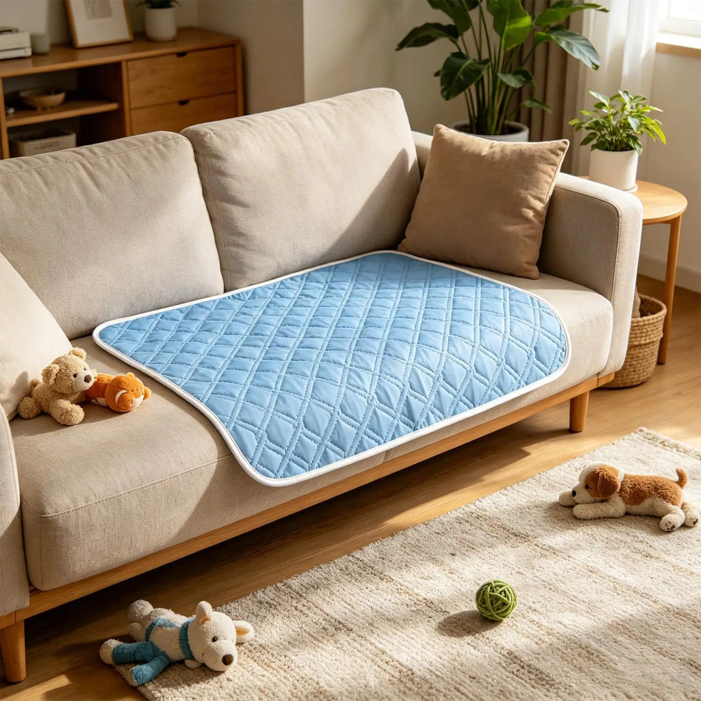50X70cm/70X90cm Breathable Washable Soft Pet Cooling Mat, Summer Cool Sleeping Pad for Dog Cat Puppy Kitten, Crate Kennel Home Vue