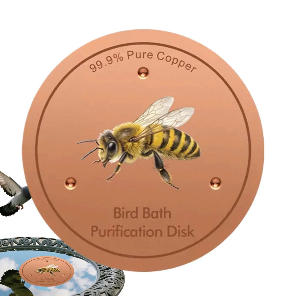 10cm Bee P attern Bird Bath Disc Fountain Purification Cleaner For Outdoor Garden Decorative Water Bowl Protector For Patio Deck Vue
