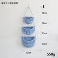 Cotton Rope Hanging Storage Rack 3 Tier Wall Basket Door Organizer For Small Spaces Boho Shelf For Dorm Room Kids Space Saving Vue A1