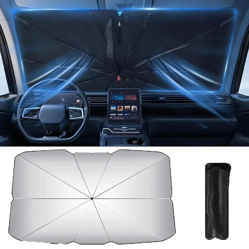 1-4PCS Car Windshield Sun Shade Umbrella Foldable Heat Protection for Front Windshield Car Auto SUV Truck Portable Sun Block Vue