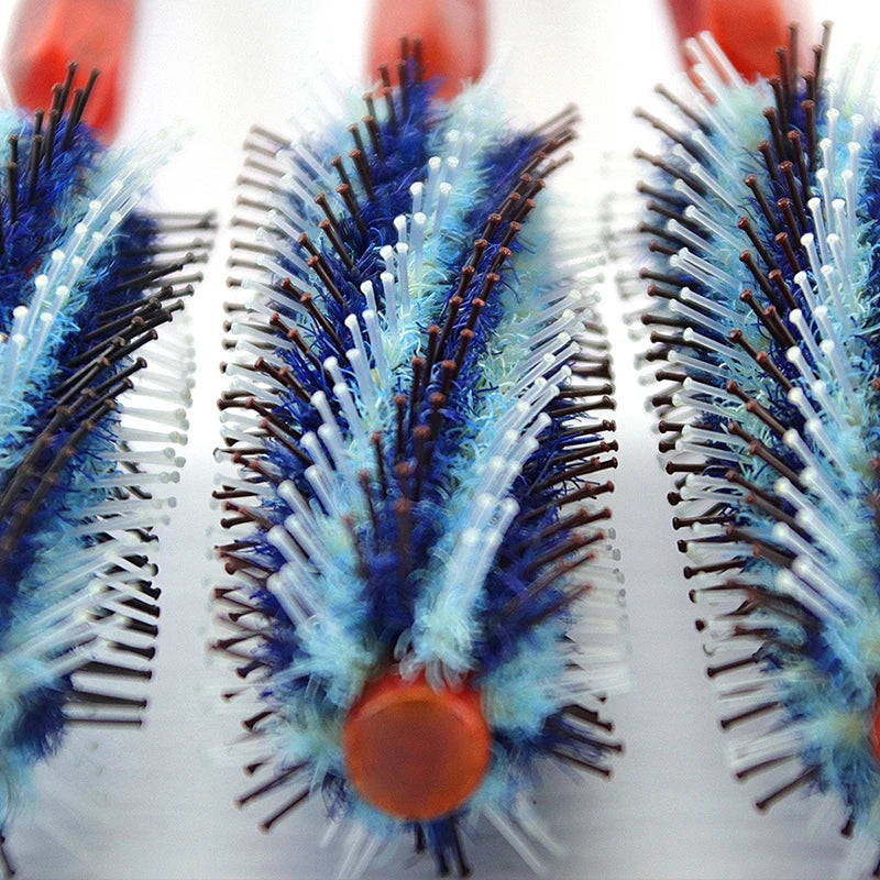 Wood Handle Round Rolling Brush Straight Twill Hair Comb Boar Bristle Round Barrel Hair Curling Brush Hairdressing Tool Vue