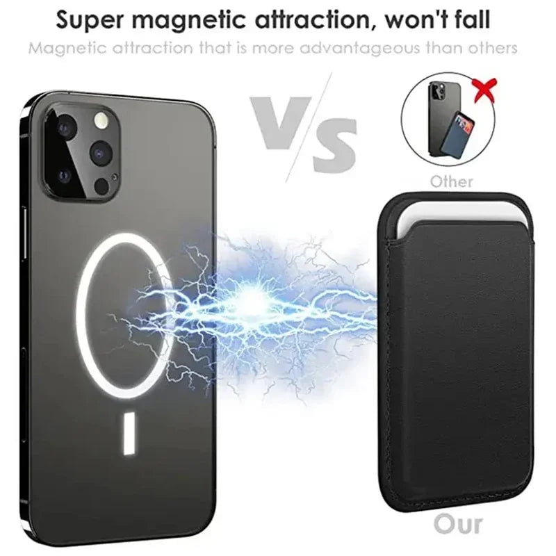 Leather Wallet Case For iPhone 15 Pro Max Magsafe Wallet Leather Compatible For iPhone 14 13 12 Card Holder with MagSafe Magnet Vue