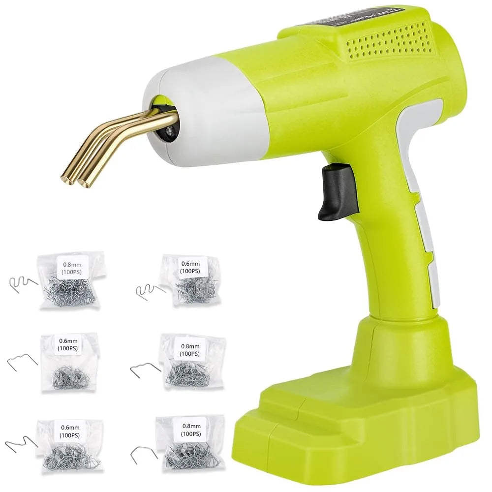 Rechargeable Plastic Welder Kit for Ryobi 18V Li-Ion Batteries Portable Plastic Welder with LED Indicator DIY Home Repair Tools Vue