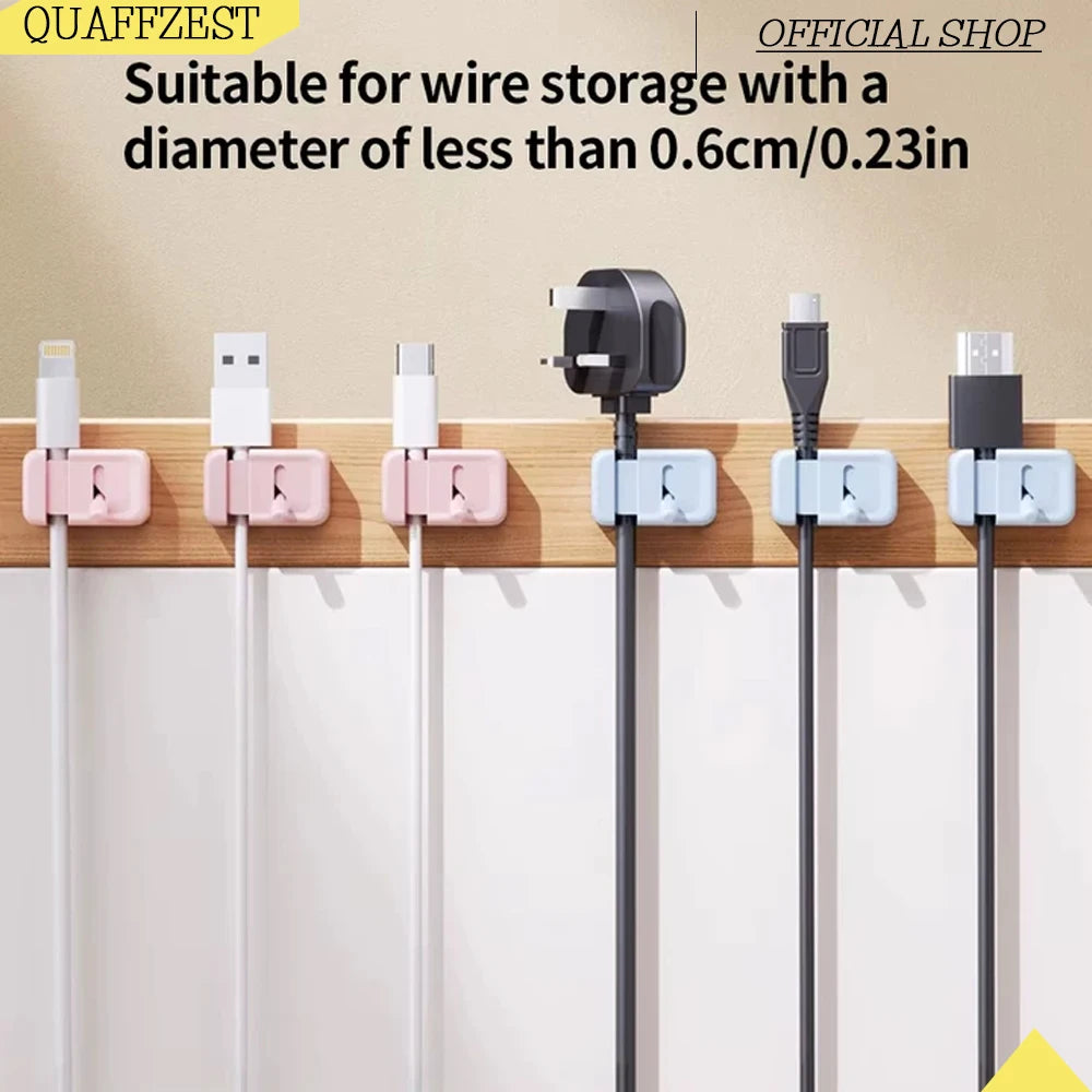 Cable Management Clip For Desk - Simple No-Drill Edge-Mounted Cord Organizer For Charging Cables And Data Wires. Vue