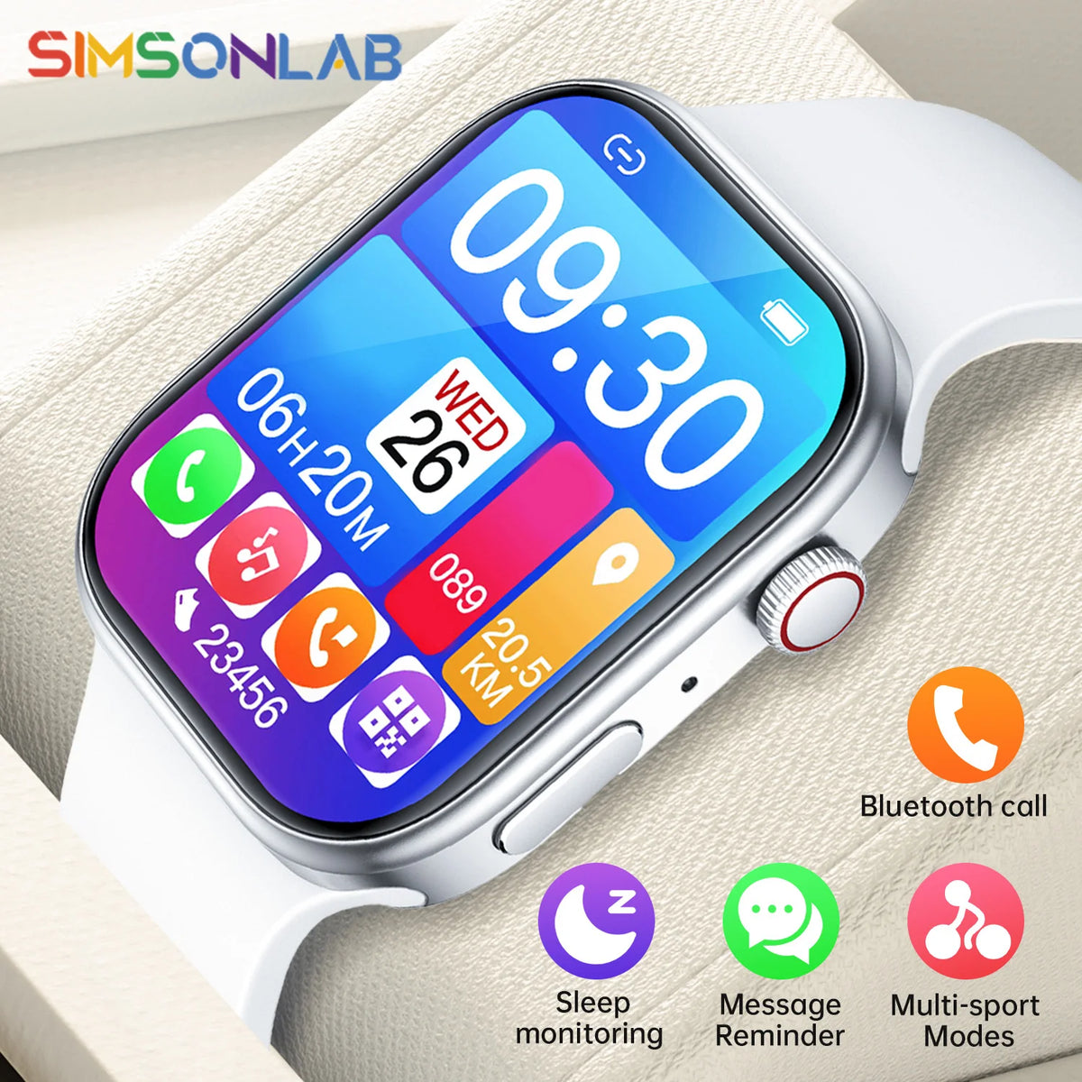 NEW Smartwatch 1.83"HD Screen Sleep&Health Monitoring Bluetooth Call Multi-Sport Modes Fashion Smart Watches For Women Men Gift Vue