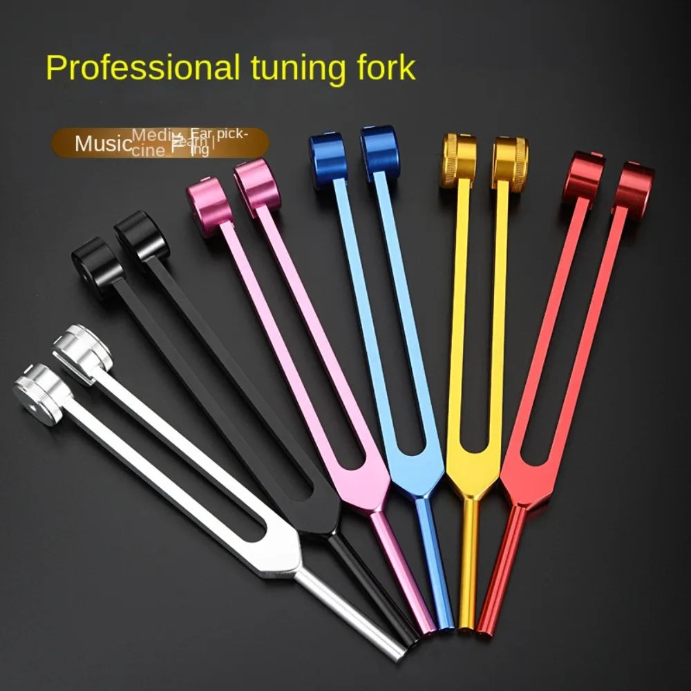 Healing Chakra 128 Hz Tuning Fork Set Aluminium Alloy Sound Therapy Bio-Acoustic Tuning Fork Colorful Adjustable Vue