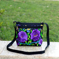 Ethnic Embroidery Bag Three Zipper Women Shoulder Crossbody Small