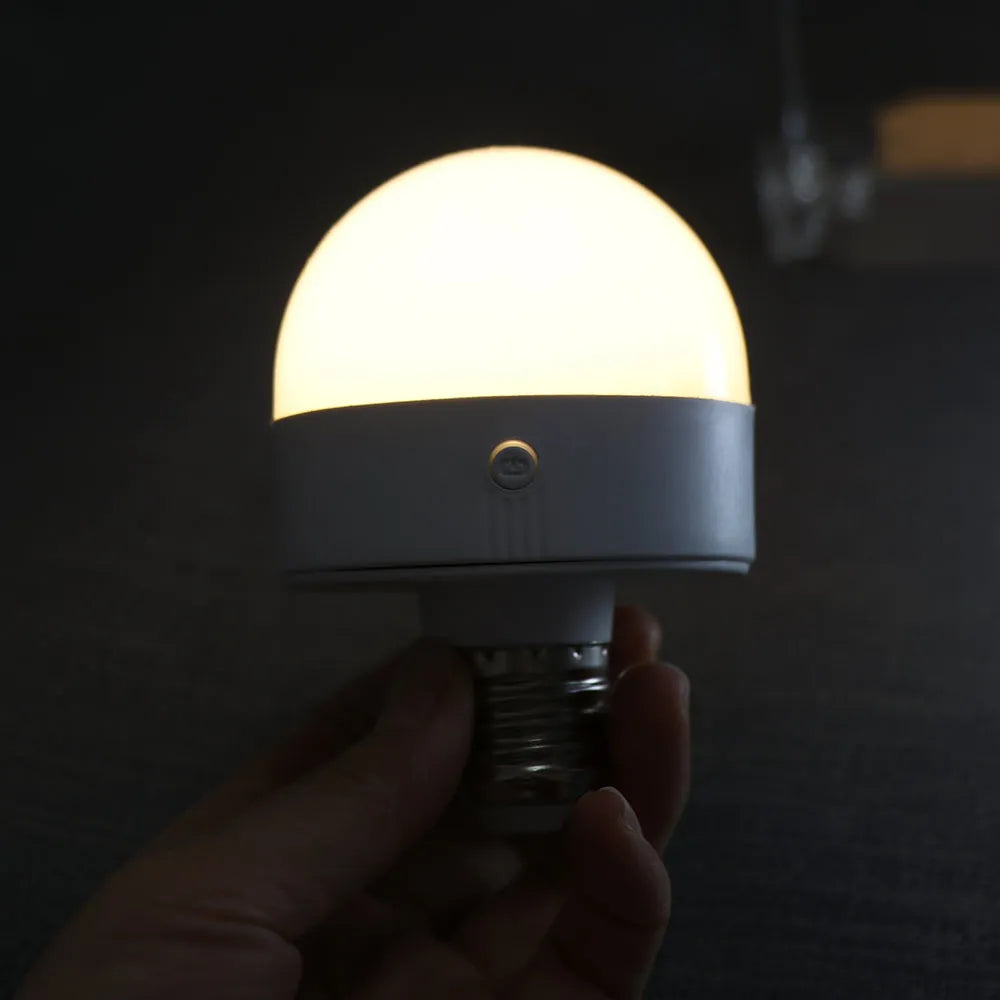 Atmosphere Light USB Rechargeable RGB Light Bulb With Remote Removable Base Emergency Bulb Dimming Timer Stage Lamp Bulb Home Vue