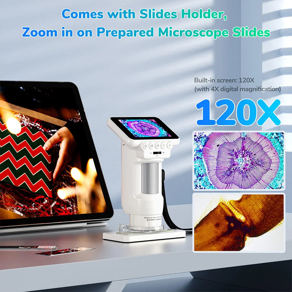Kids' Portable 2.8" LCD Digital Pocket Microscope – 500X USB Digital Pocket Microscope Vue