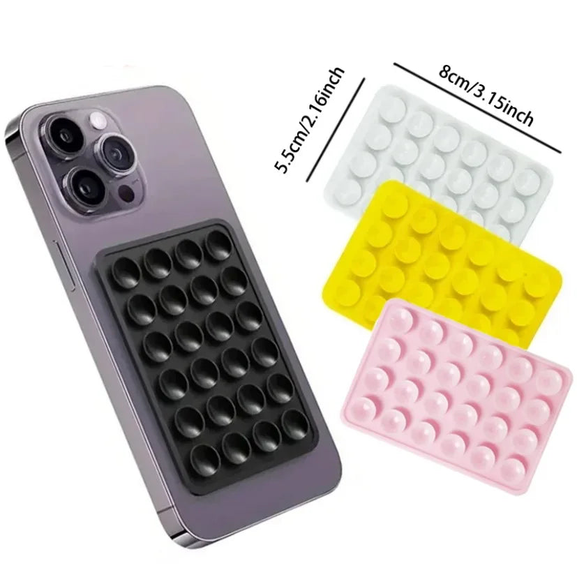 Silicone Suction Phone Holder Mat Multifunctional Suction Cup Wall Stand Square Anti-Slip Single-Sided Case Mount Back Sticker Vue