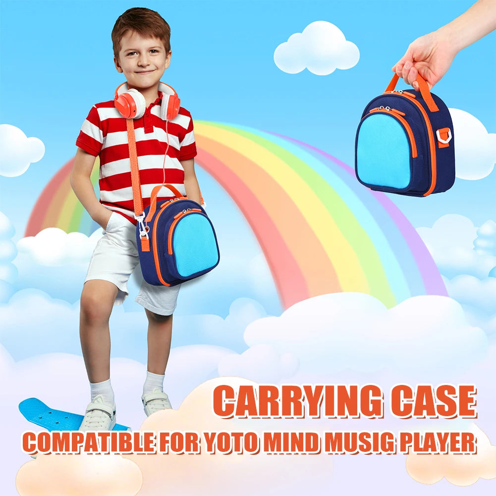 Carrying Case for Yoto Mini (2024 Edition) Travel Storage Bag Card Holder Hold Up To 30 Cards Organizer Bag with Shoulder Strap Vue