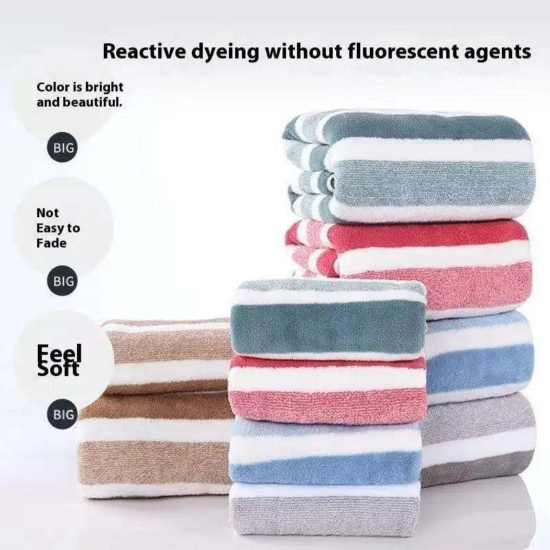 Coral Fleece Towels Thick Bath Towel Strong Water Absorption And Quick Drying Non Shedding Durable Suitable For Families Beaches Vue