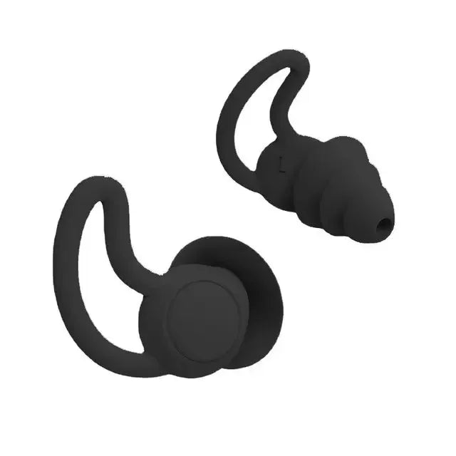 3 Layer Ear Plugs for Sleeping Noise Cancelling, Soft Silicone Reusable Ear Plugs for Sleeping,Swimming, Studying, Concerts Vue black
