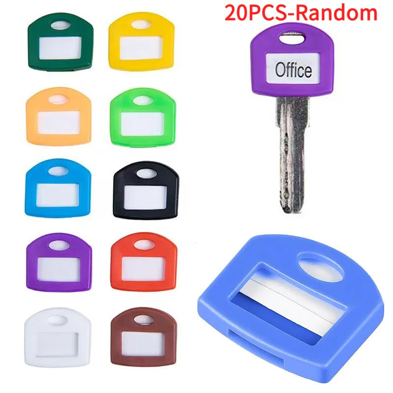 20PCS Random Colorful Silicone Key Covers For Easy ID - Flexible & Durable Identifier Tags Organize Keys Vue 20pcs-Random