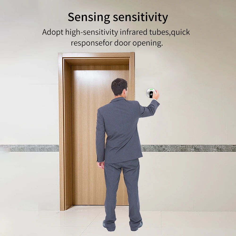 Waterproof DC 12V-36V Touchless Sensor Exit Button Door Release Switch IR Contactless Infrared No Touch Exit Button Door Access Vue