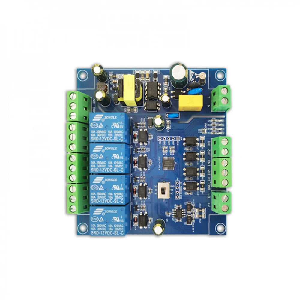 Modbus RTU Four-channel Relay Module AC220V Power Supply Relay Board Support RS485/TTL UART Interface/Power Failure Preservation Vue